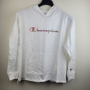 Champion authentic athleticwear white large hoodie